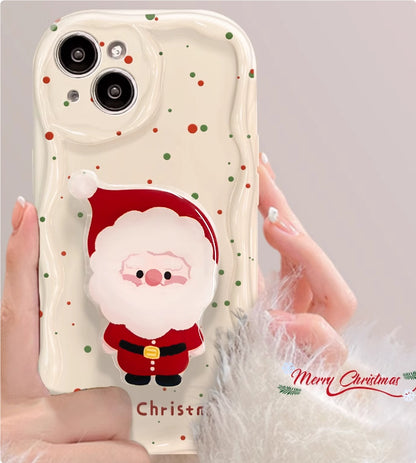 Christmas Joy 3D Phone Case – Santa & Tree Edition