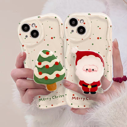 Christmas Joy 3D Phone Case – Santa & Tree Edition
